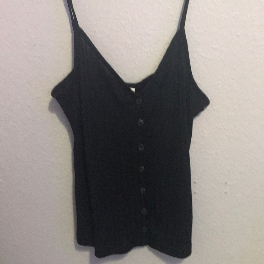 Black button up H&M medium tank top
